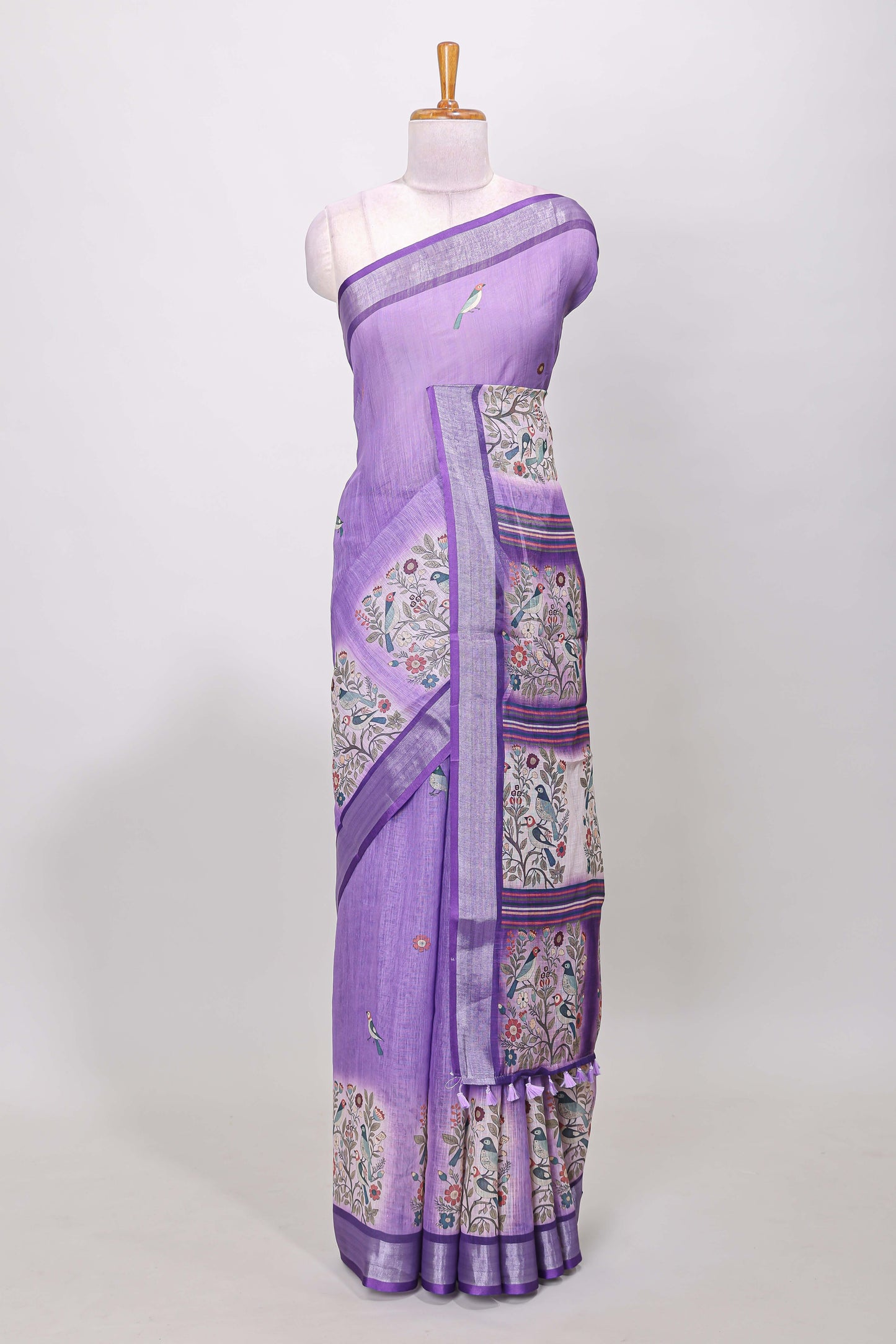 Lavender elegant floral saree