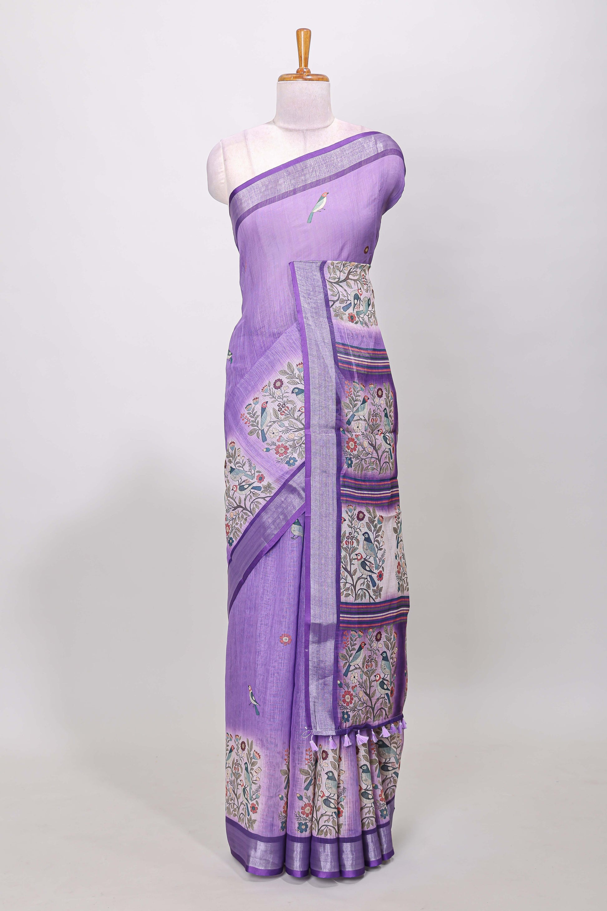 Lavender elegant floral saree