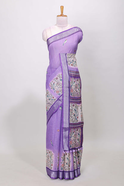 Lavender elegant floral saree