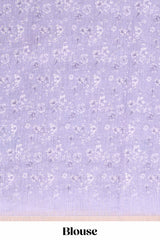 Lavender ethnic linen cotton saree