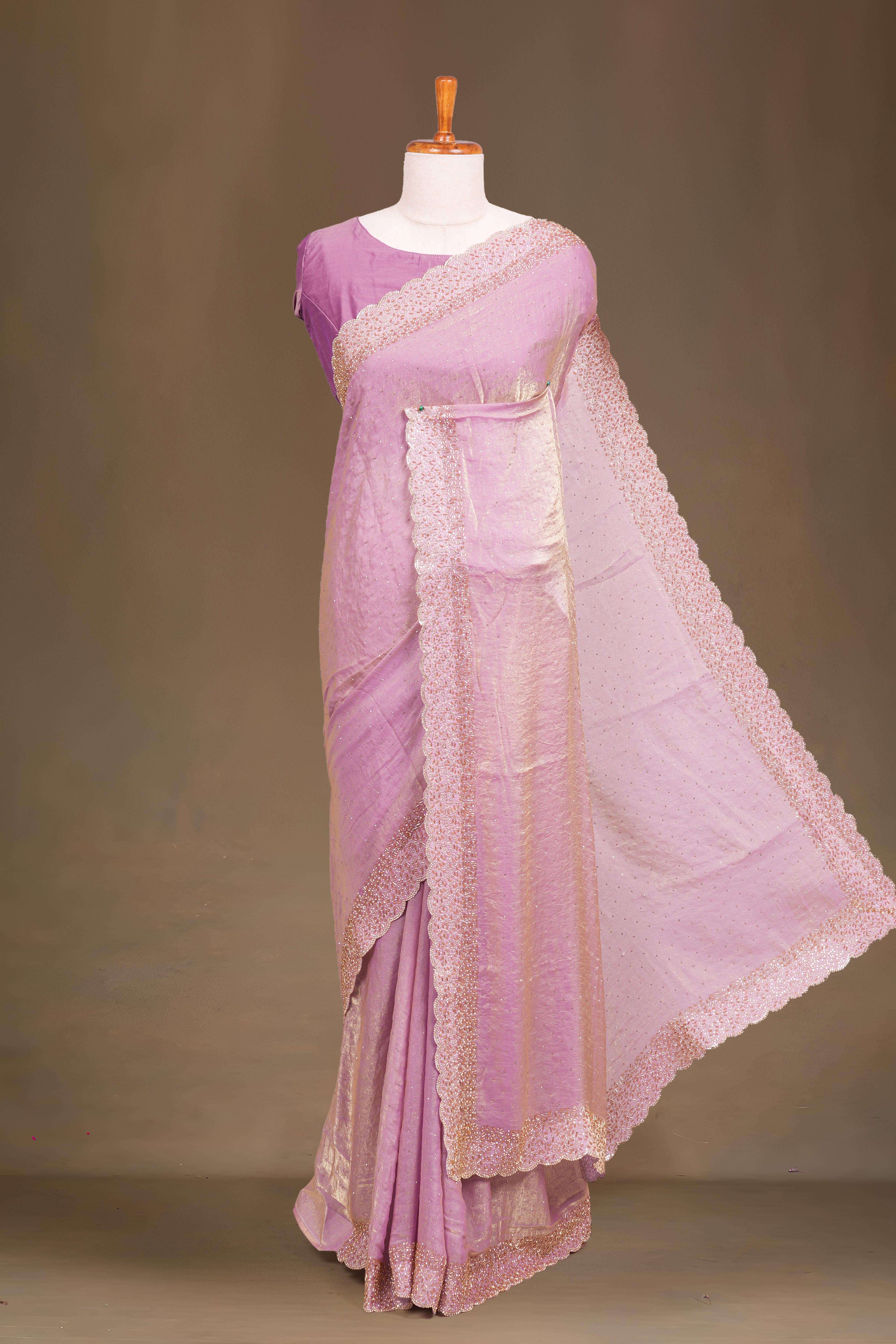 Lavender fendi chiffon texture