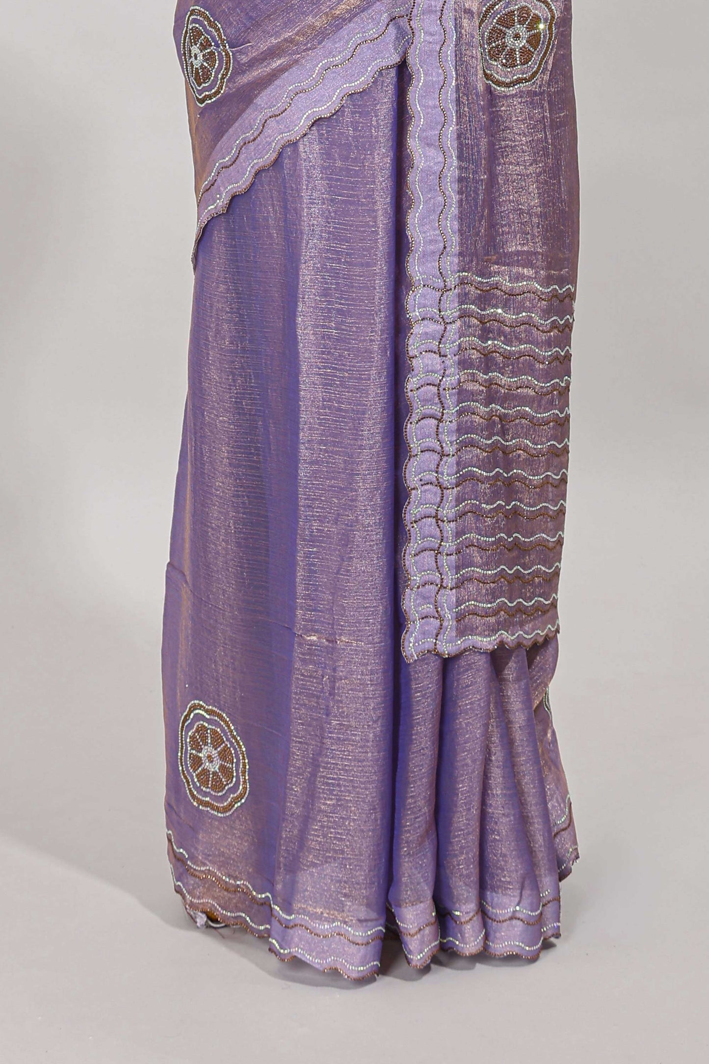 Lavender festive designer saree