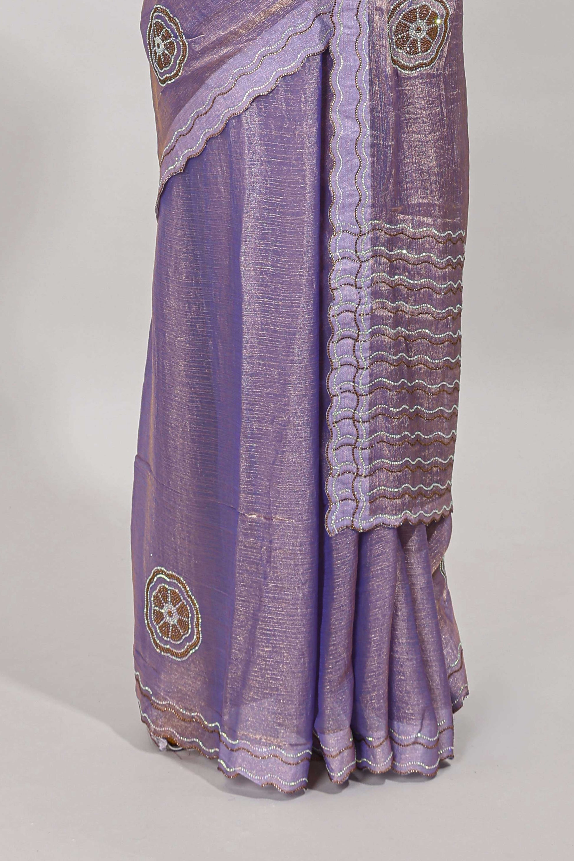Lavender festive designer saree