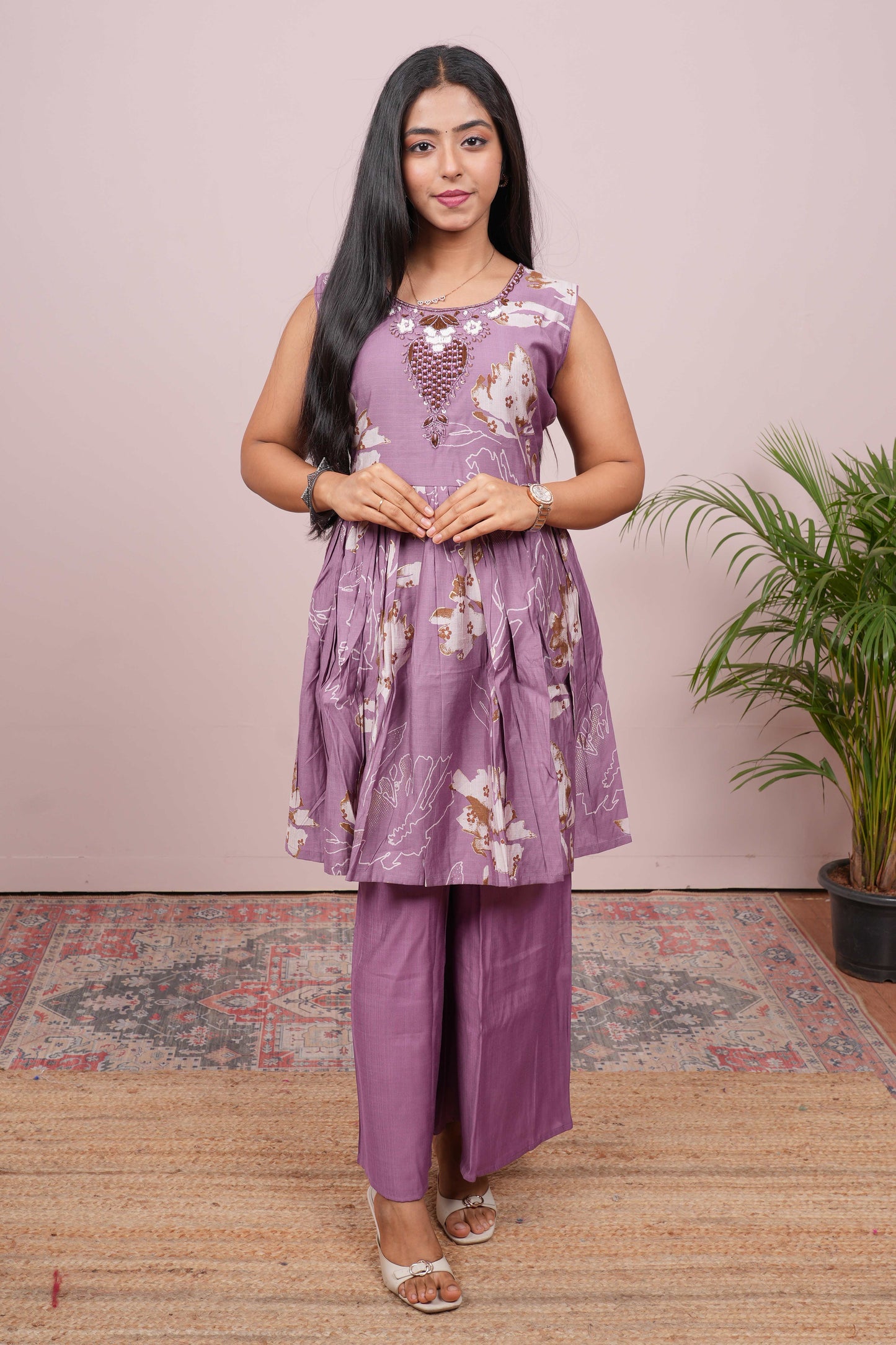 Lavender festive traditional outfit