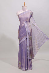 Lavender floral stone saree