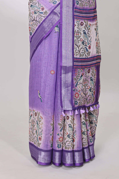 Lavender occasion wear saree