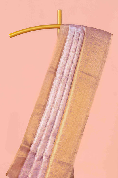 Lavender pattu silk saree