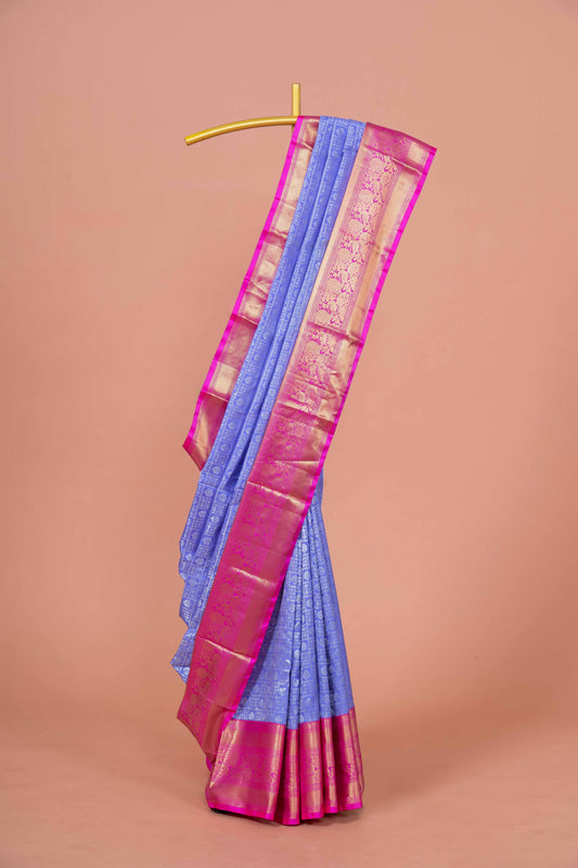 Lavender pattu silk sarees