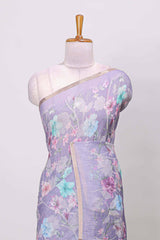 Lavender printed festive saree