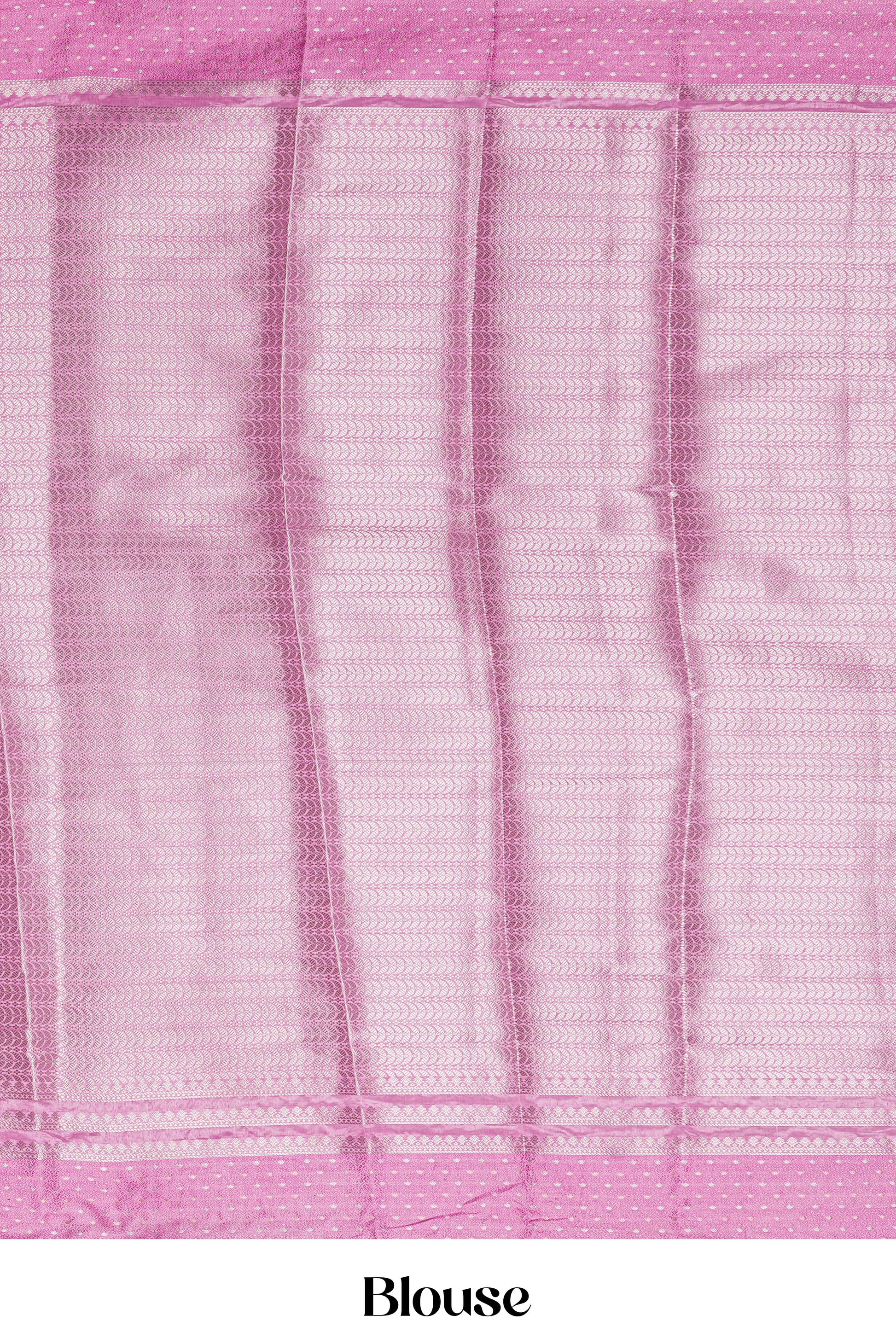 Lavender raw silk blouse piece saree