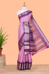Lavender semi dola bandhini saree