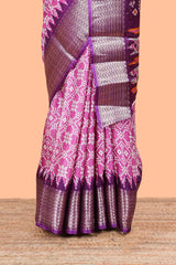 Lavender semi dola traditional saree