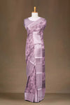 Lavender silk floral saree
