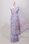 Lavender soft linen cotton saree