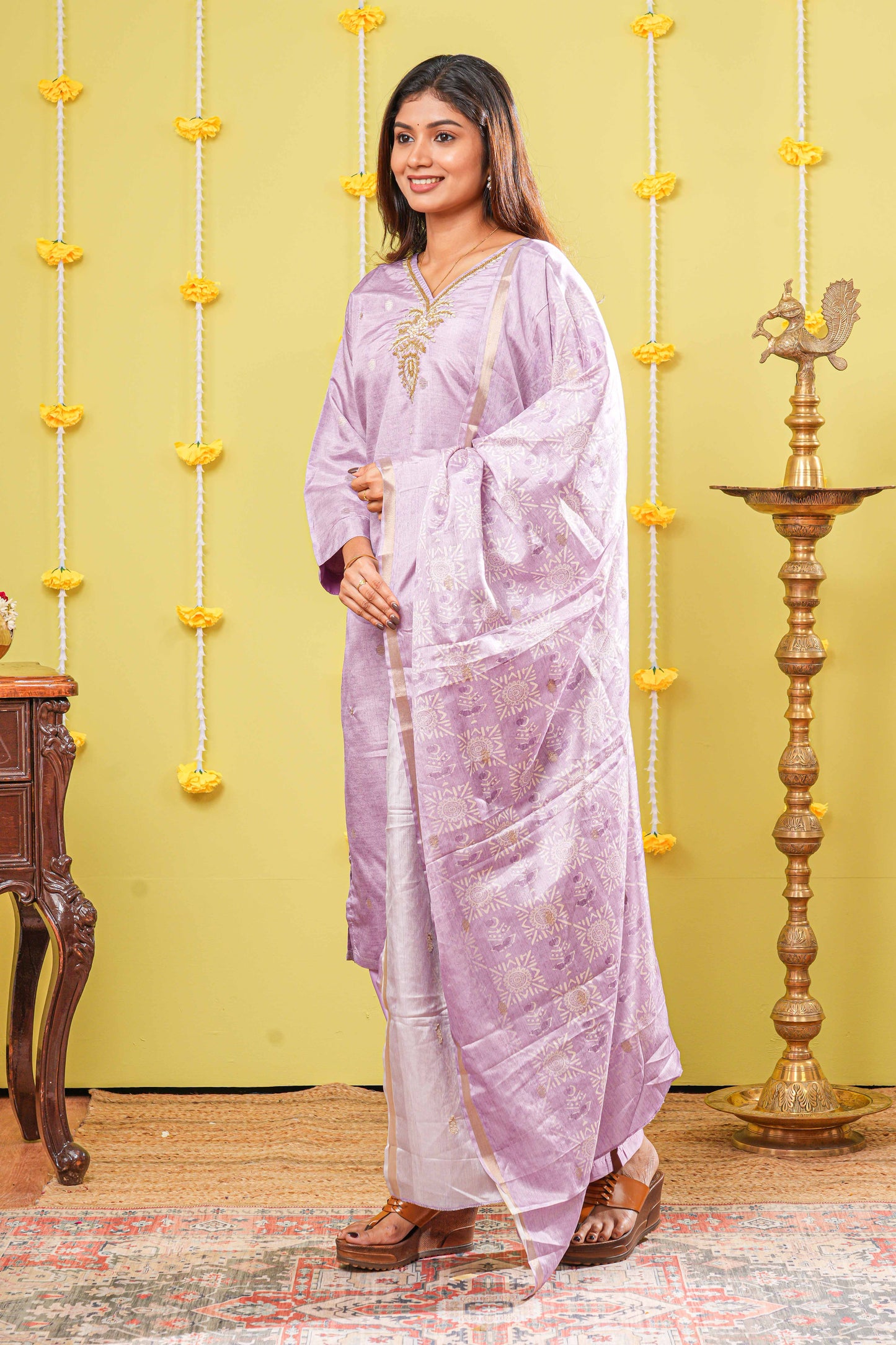 Lavender traditional salwar suit