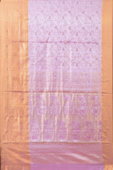 Lavender traditional silk saree