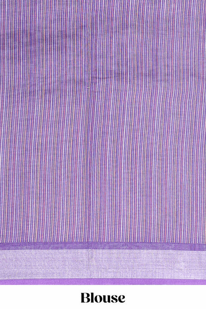 Lavender woven floral drape