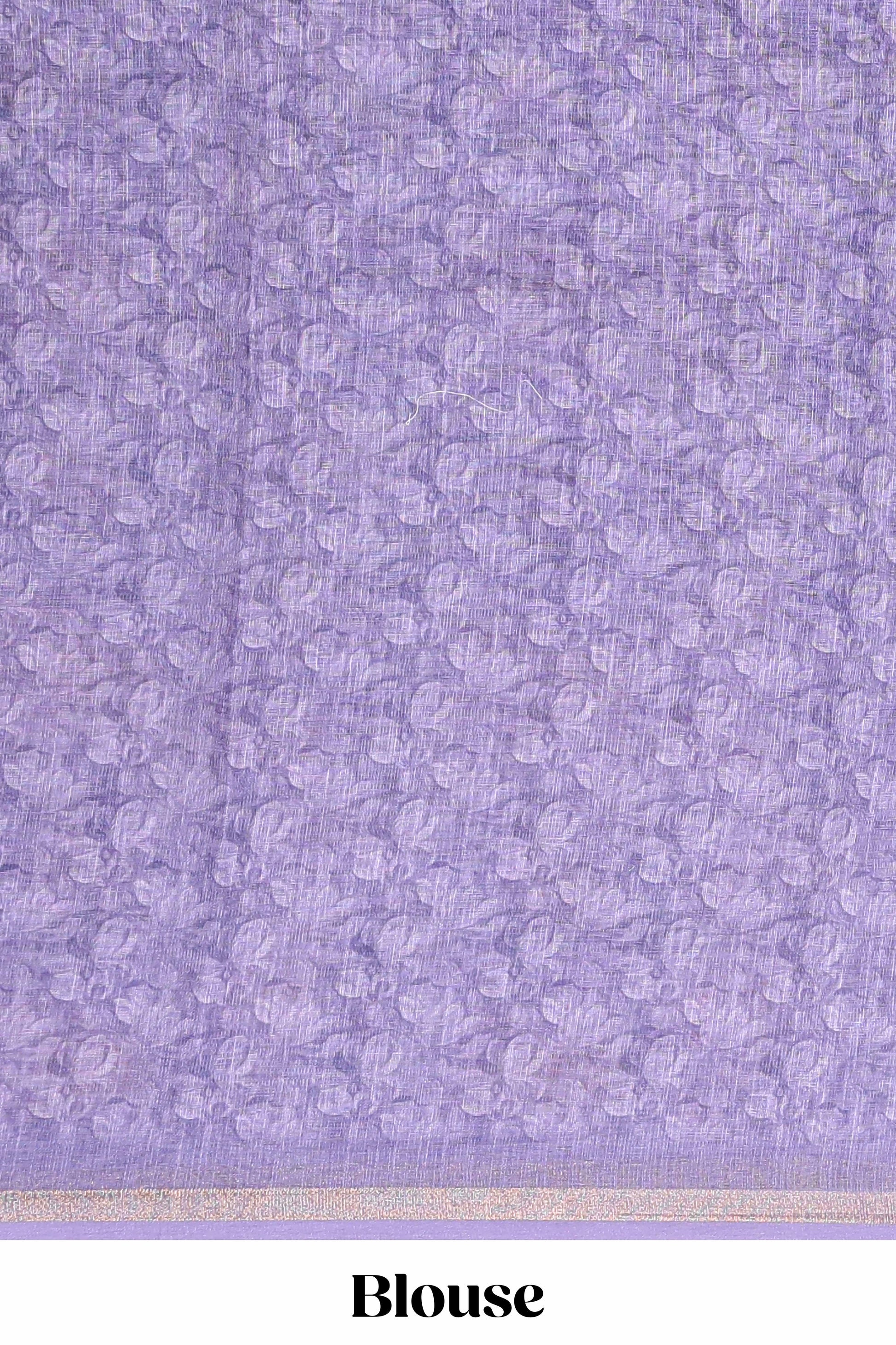 Lavender woven linen cotton drape