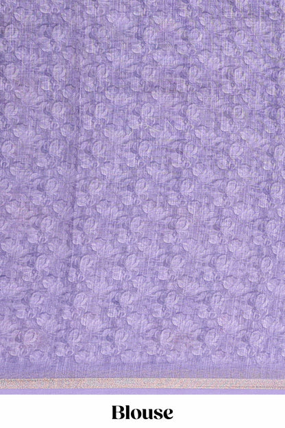 Lavender woven linen cotton drape