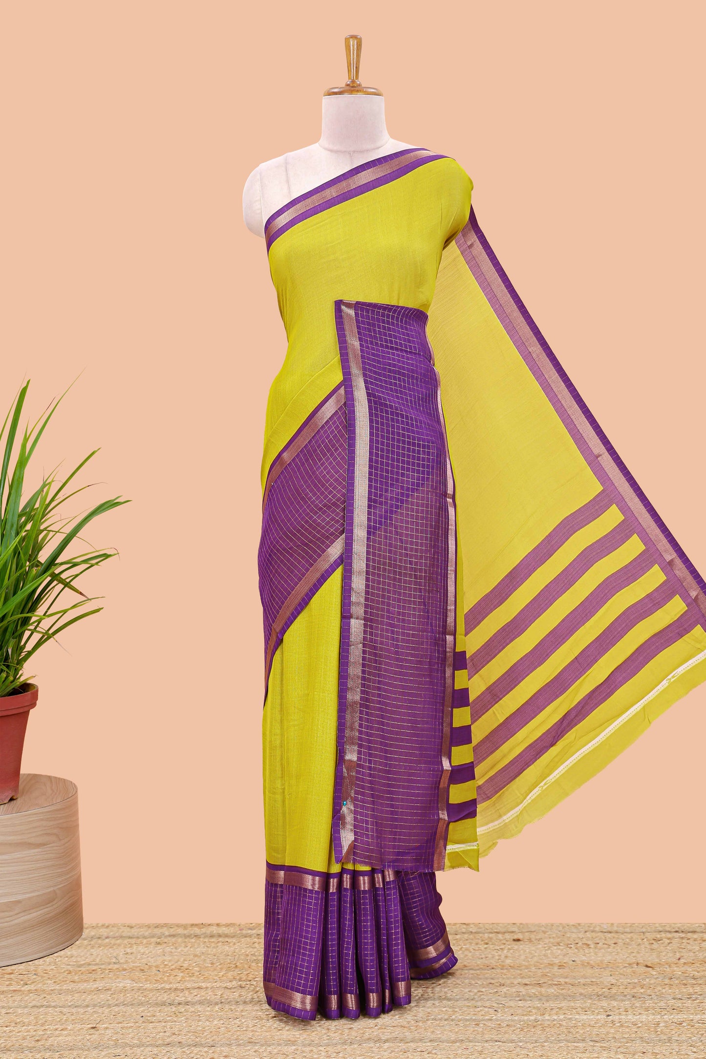 Lemon yellow georgette 