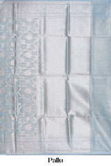 Light blue saree with a subtle pattern
