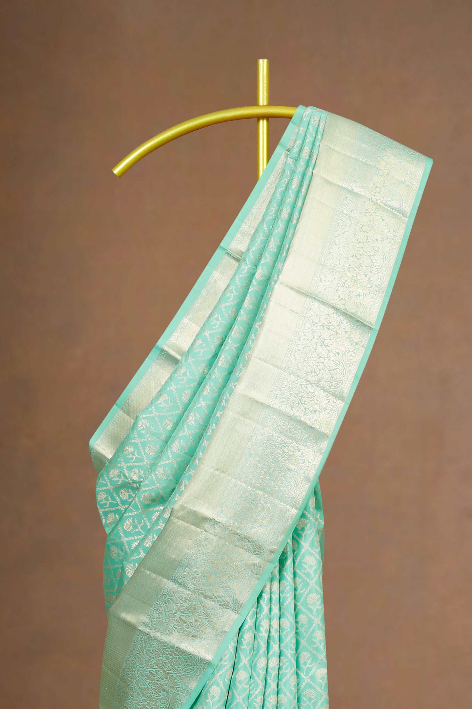 Light green silk saree