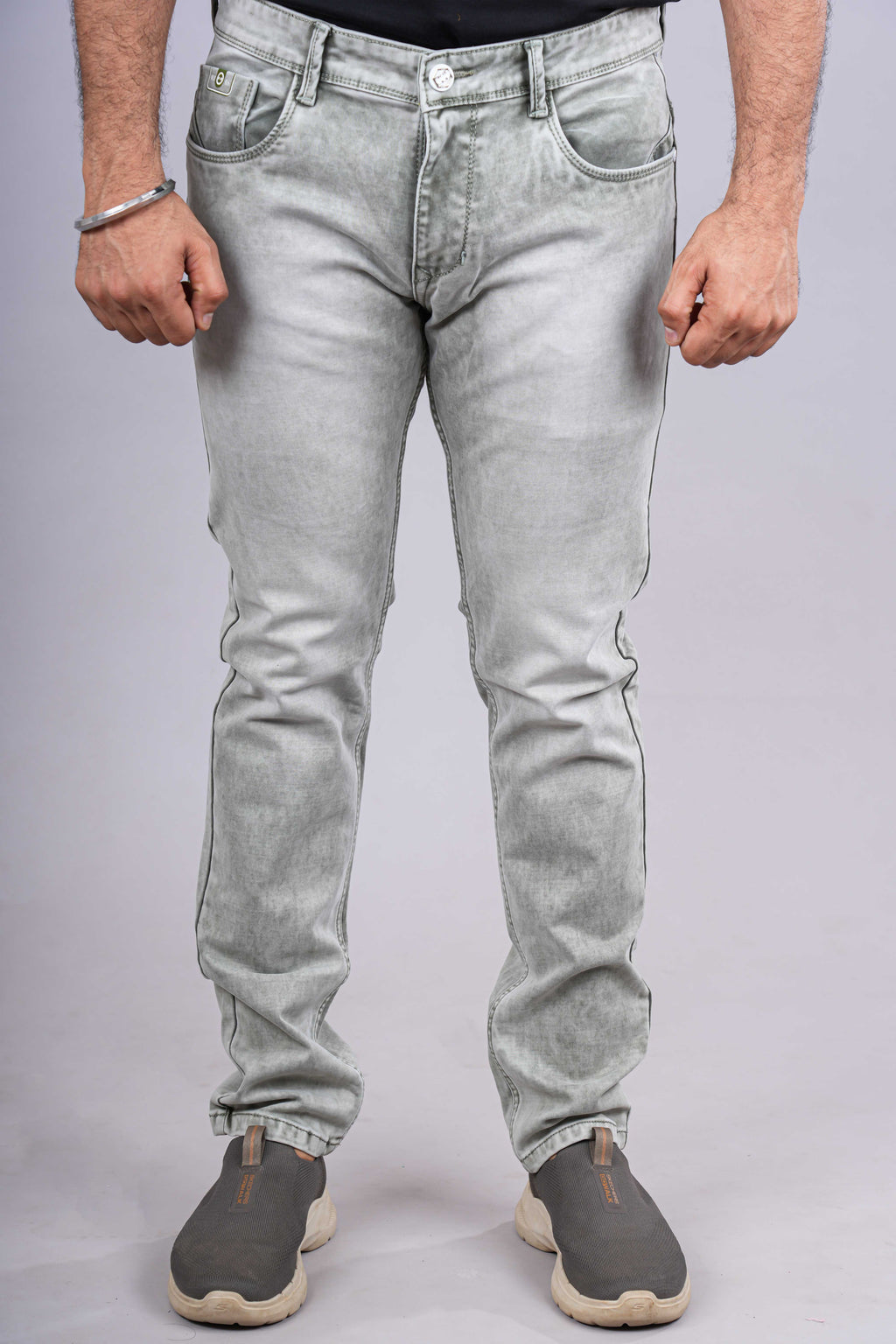 Light grey denim jeans