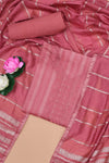 Light red cotton embroidered suit set