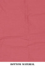 Light red cotton thread work suit