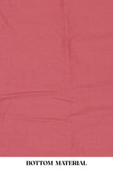 Light red cotton thread work suit