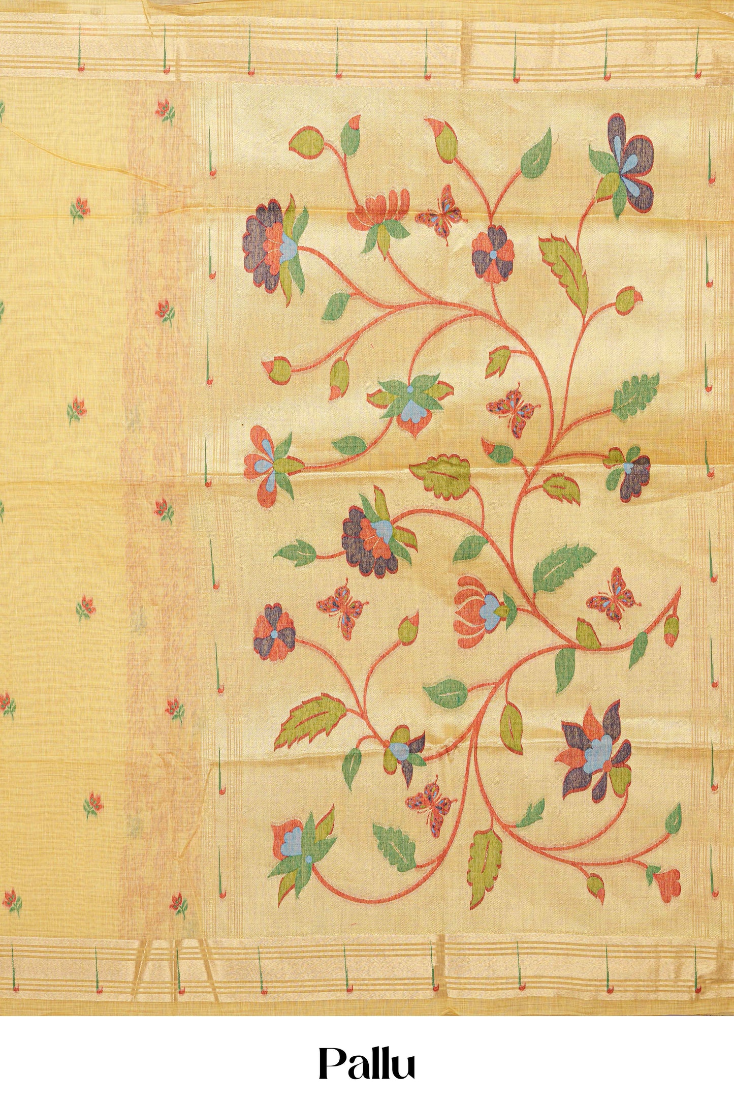 Light yellow elegant woven saree