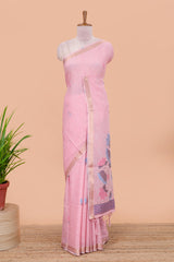 Linen cotton floral saree