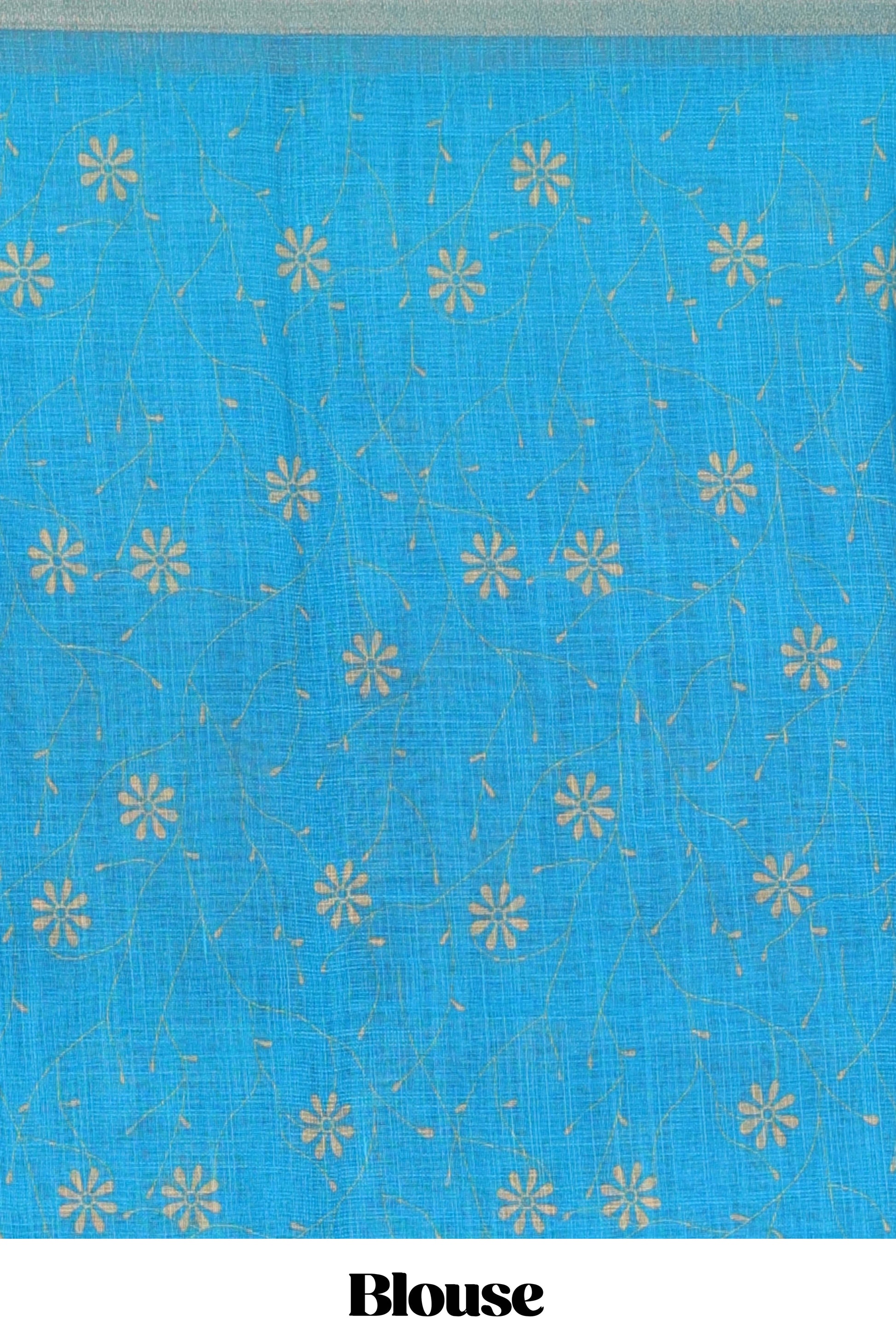Linen cotton saree with violet contrast blouse