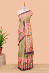  Lotus jaal pallu saree
