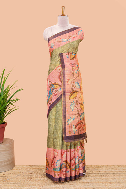  Lotus jaal pallu saree
