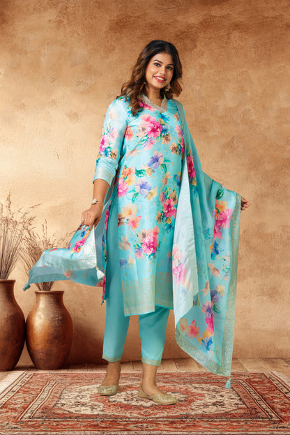 Luxurious silk ethnic attire
