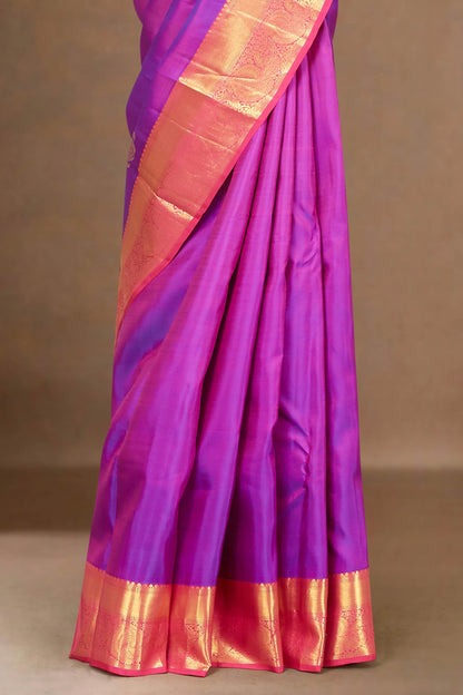 
Magenta gold zari silk saree
