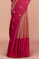 Magenta gold zari silk sarees