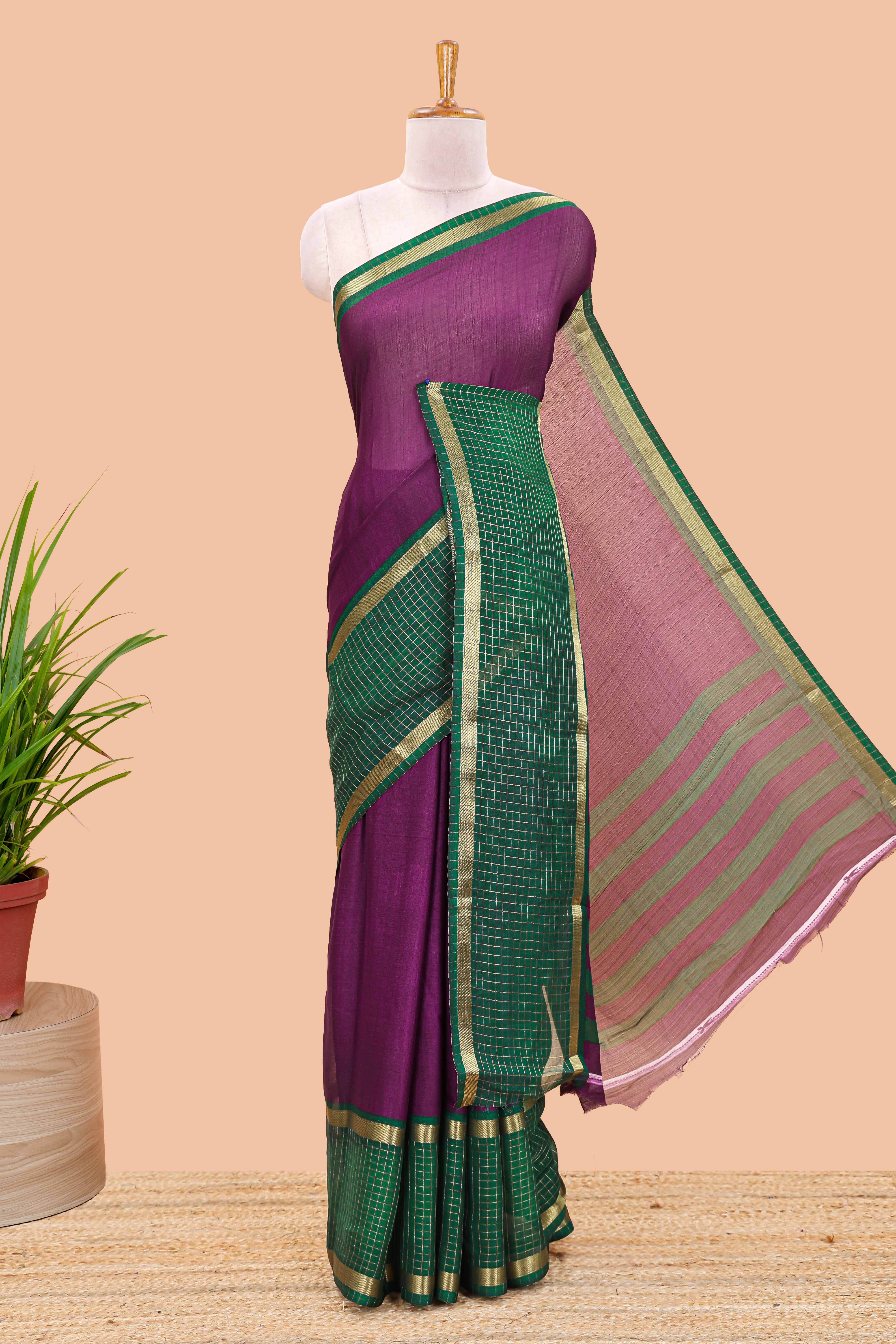 Magenta marsh georgette weave 