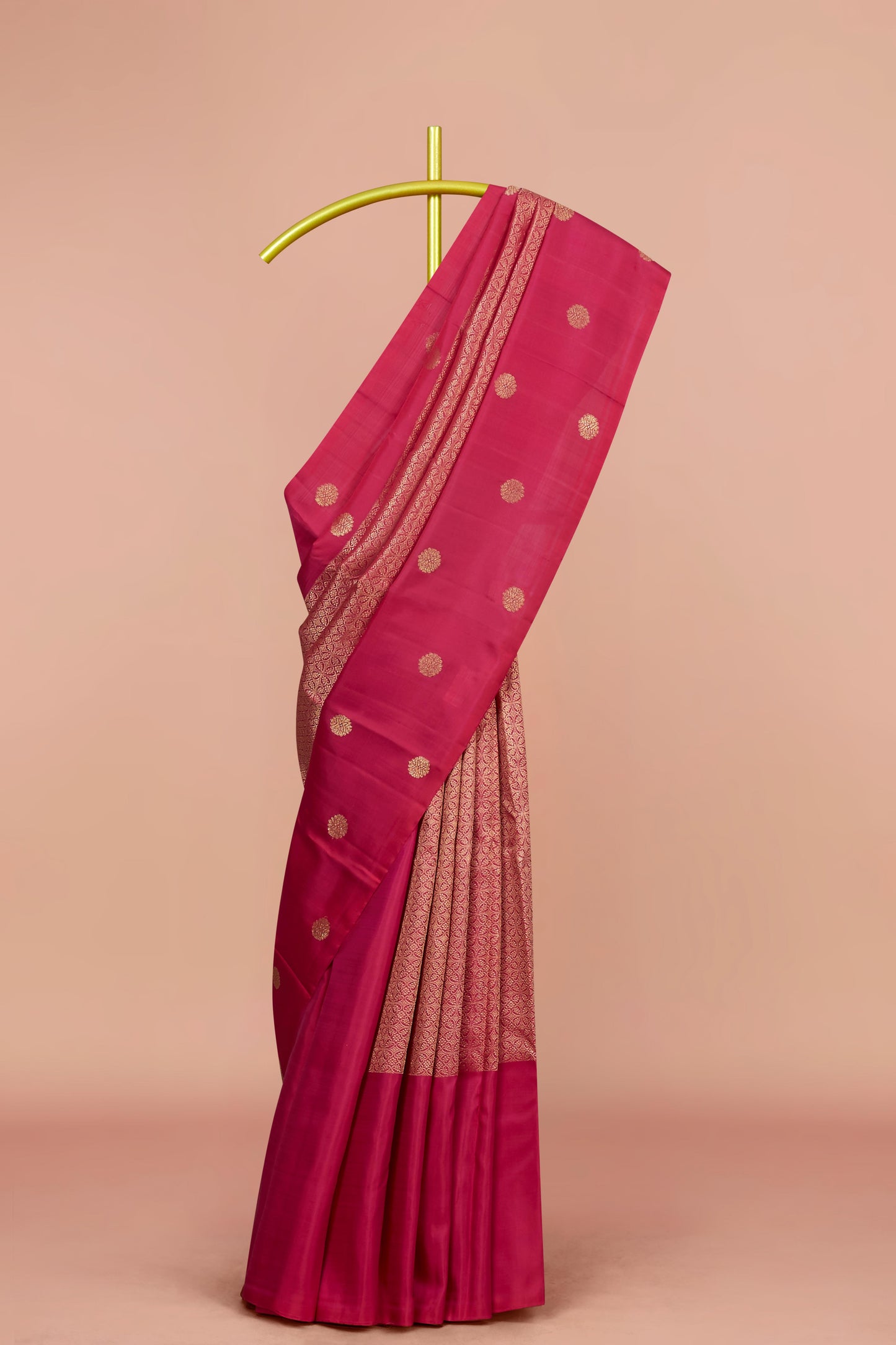Magenta pure silk saree
