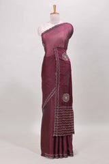 Magenta semi chiffon saree