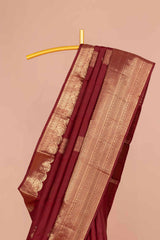 Maroon Kanchipuram silk sarees