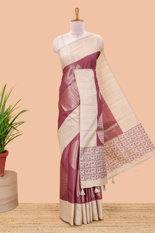 Maroon art tussar 
