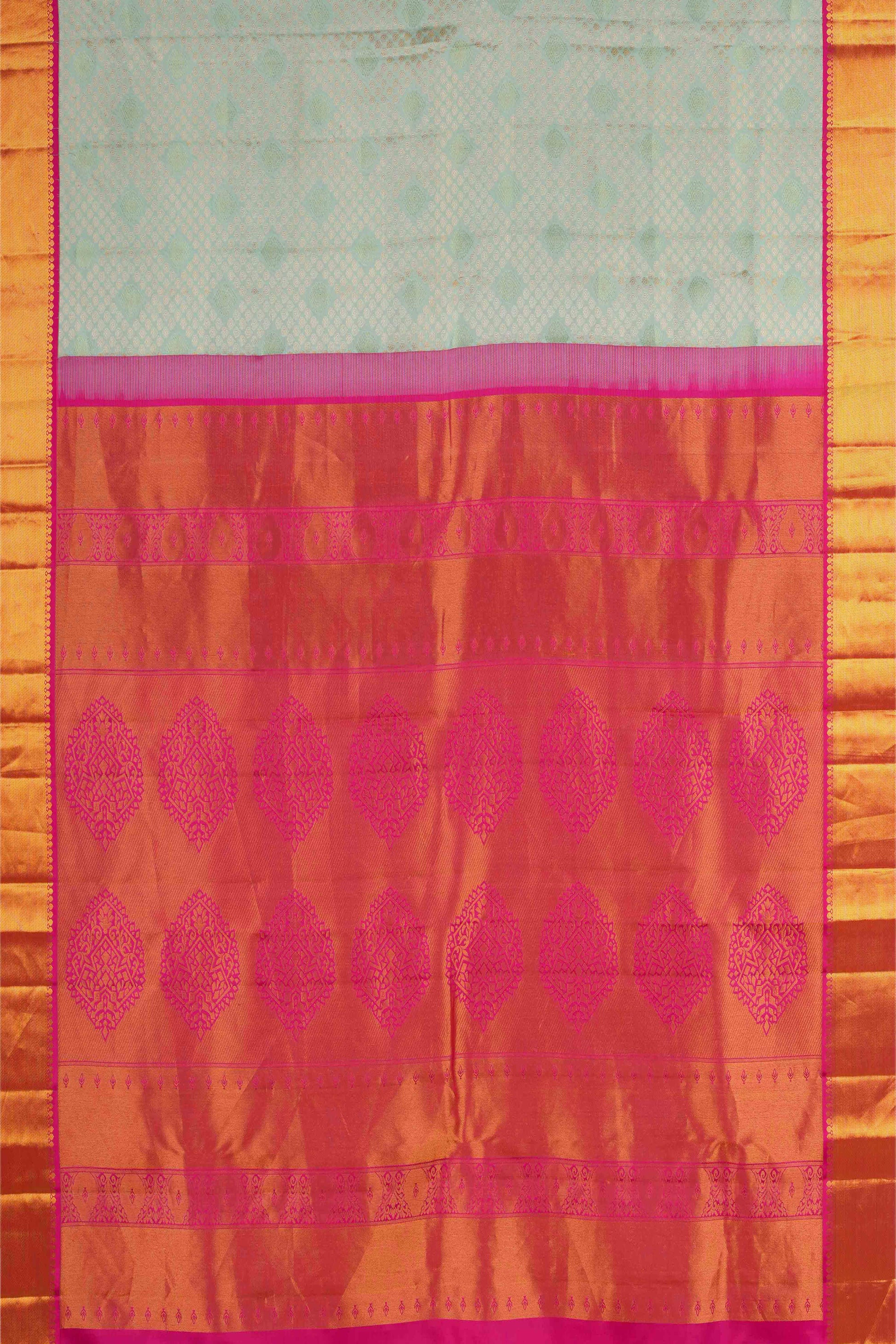Maroon border silk saree