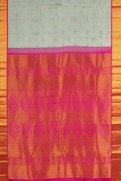 Maroon border silk saree