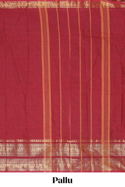  Maroon chettinad cotton saree