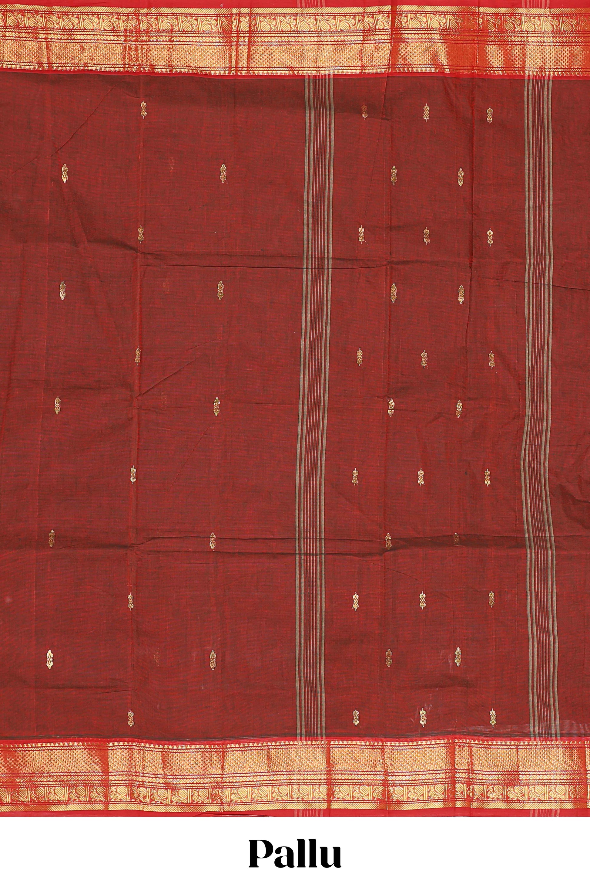 Maroon chettinad cotton sarees