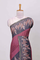 Maroon contrast pallu saree