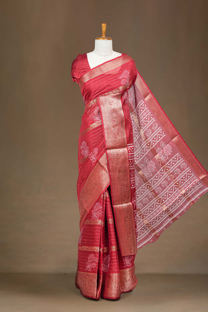 Maroon dola silk weave