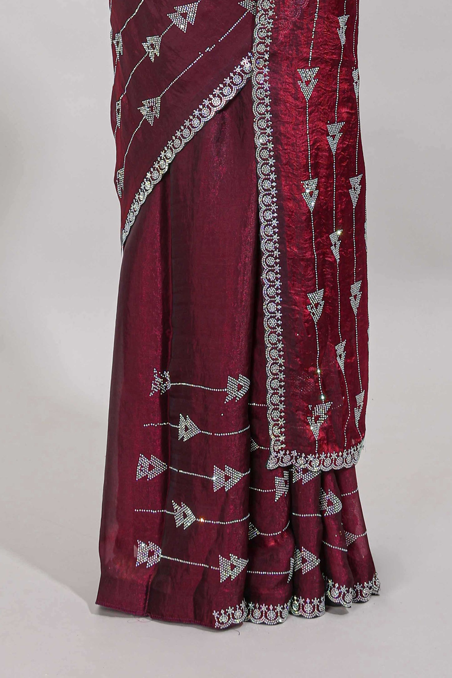 Maroon festive saree
